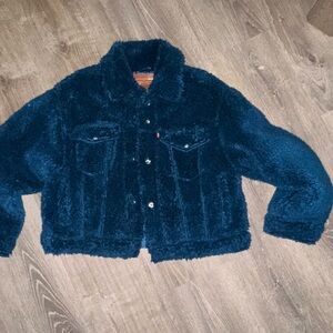 Levi's Dark Teal Sherpa Jacket